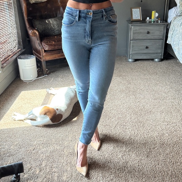 Good American Good Legs High-Waisted Blue Skinny Jeans Sz 8/29- 28 in inseam - Picture 2 of 6